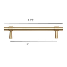 Load image into Gallery viewer, Solid Satin Brass Handle for Furniture or Cabinet Makeovers