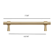 Load image into Gallery viewer, Solid Satin Brass Handle for Furniture or Cabinet Makeovers