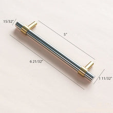 Load image into Gallery viewer, Two Toned Brass & Stainless Steel Pull