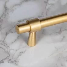 Load image into Gallery viewer, Solid Satin Brass Handle for Furniture or Cabinet Makeovers
