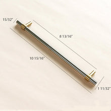 Load image into Gallery viewer, Two Toned Brass &amp; Stainless Steel Pull
