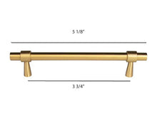 Load image into Gallery viewer, Solid Satin Brass Handle for Furniture or Cabinet Makeovers
